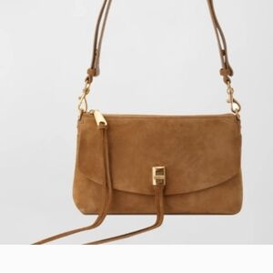 Rebecca Minkoff Darren Zip  SUEDE Dark green Shoulder Bag